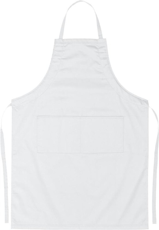 Tablier de cuisine réglable: Emplacement du logo — Côté gauche de la poche avant