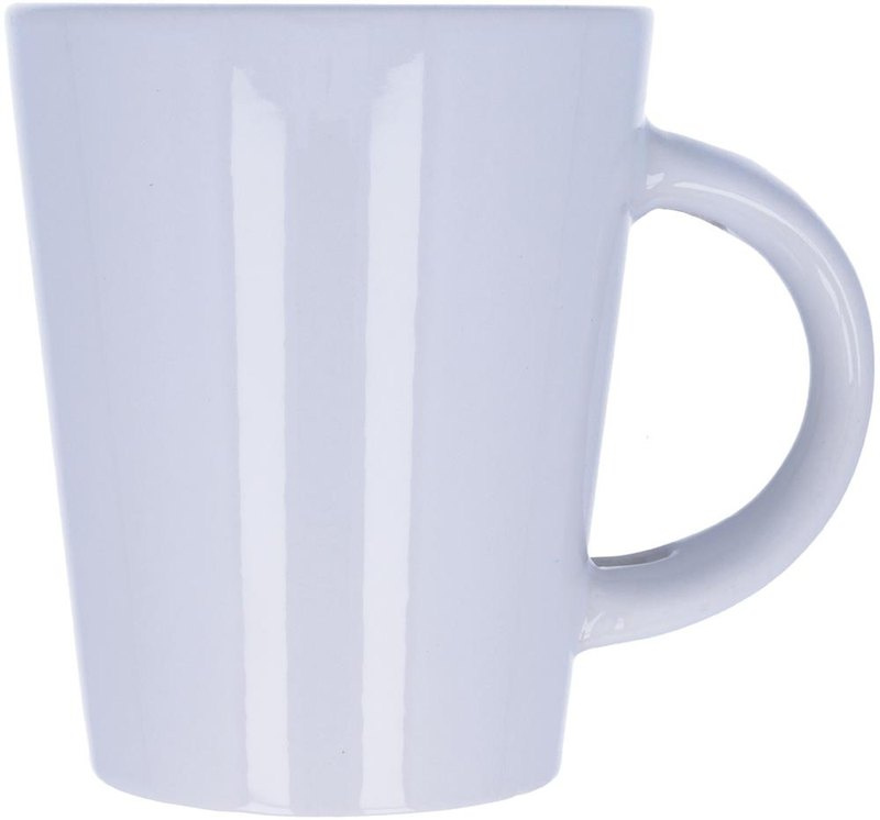 Mug en grès avec cuillère pour sublimation: Emplacement du logo — lecture pour droitier