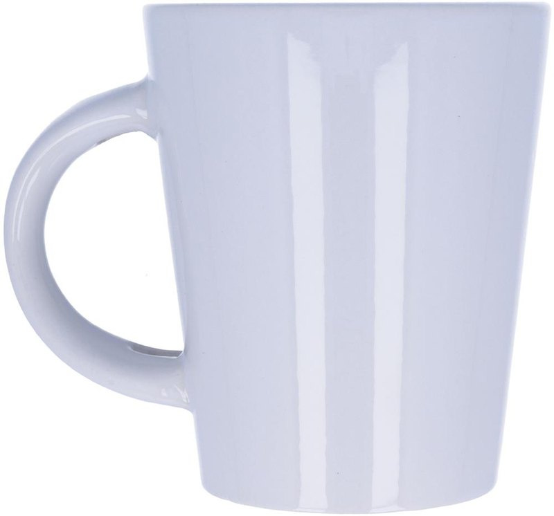 Mug en grès avec cuillère pour sublimation: Emplacement du logo — lecture pour gaucher