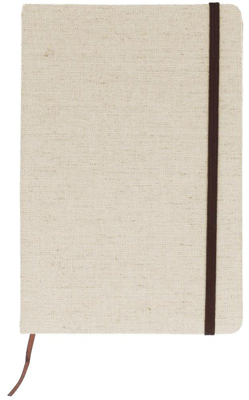 Carnet A5 à couverture en toile: Emplacement du logo – face avant du produit