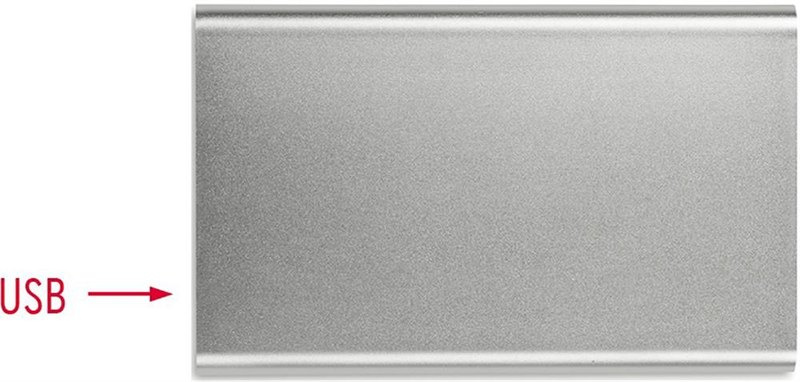 Płaski powerbank 4000 mAh: Położenie logo – górna część produktu
