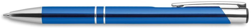 Stylo à poussoir en aluminium BERN: Emplacement du logo — corps du stylo, lecture pour droitier