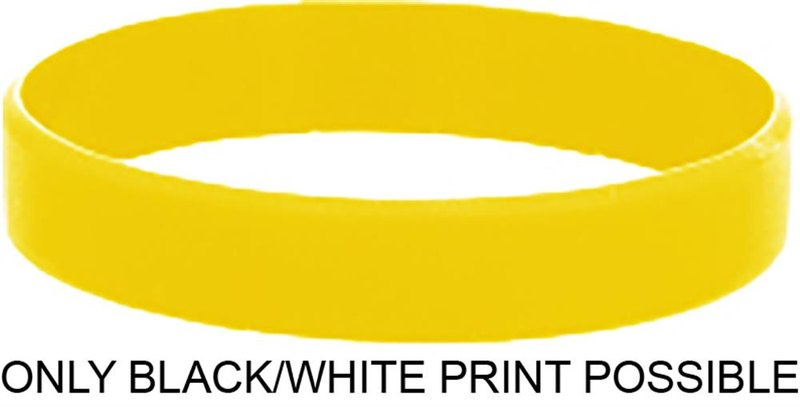Bracelet en silicone: Emplacement du logo — Bande: Face avant