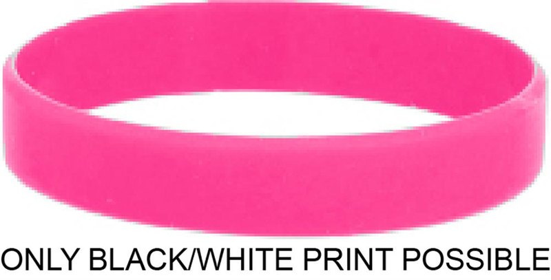 Bracelet en silicone: Emplacement du logo — Bande: Face arrière