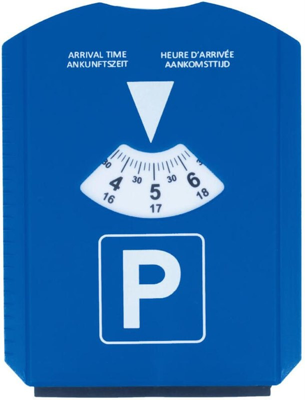 Disque de stationnement avec grattoir: Emplacement du logo – face avant du produit