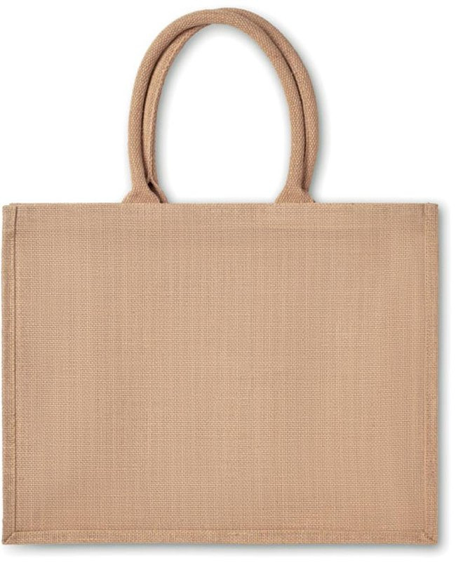 Sac de courses en jute: Emplacement du logo – face arrière du produit