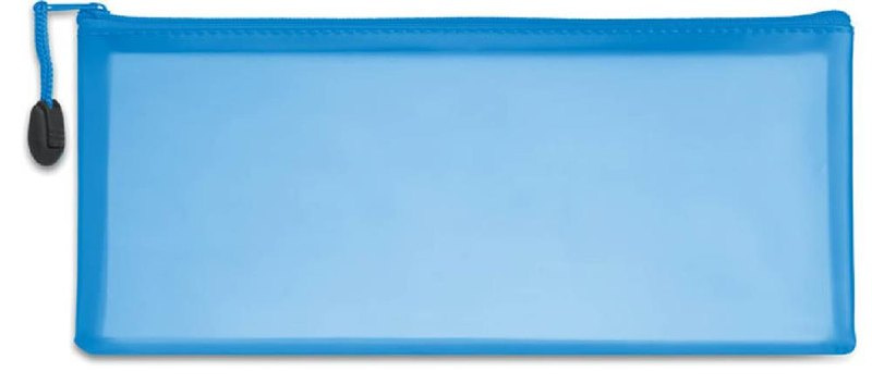 Trousse à crayons en PVC: Emplacement du logo – face avant du produit