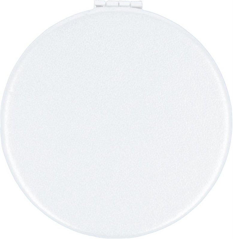 Miroir rond en PU: Emplacement du logo – dessus du produit