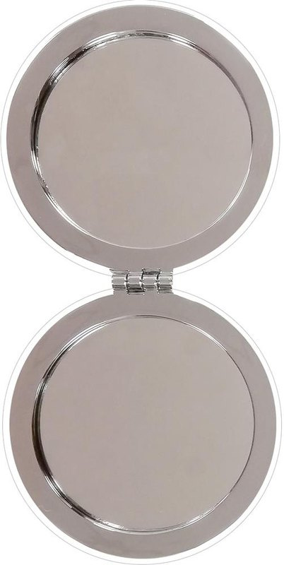 Miroir rond en PU: Emplacement du logo — Miroir: Dessus