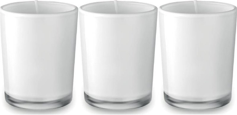 Bougie parfumée en verre: Sérigraphie circulaire – autour du produit