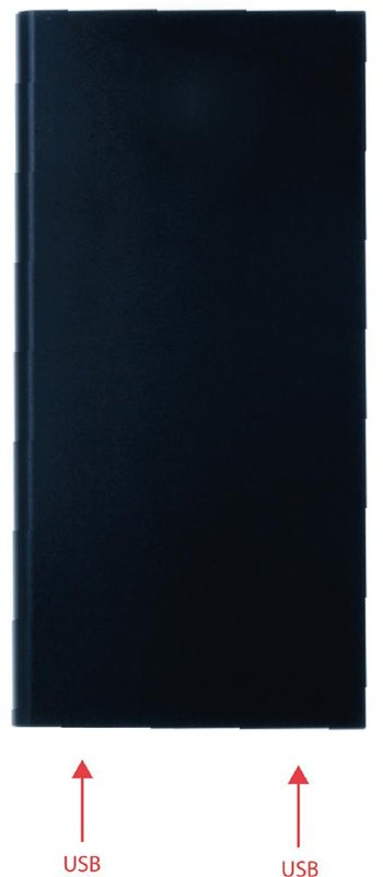 Solarny powerbank 8000 mAh: Laser engraving – top of the product