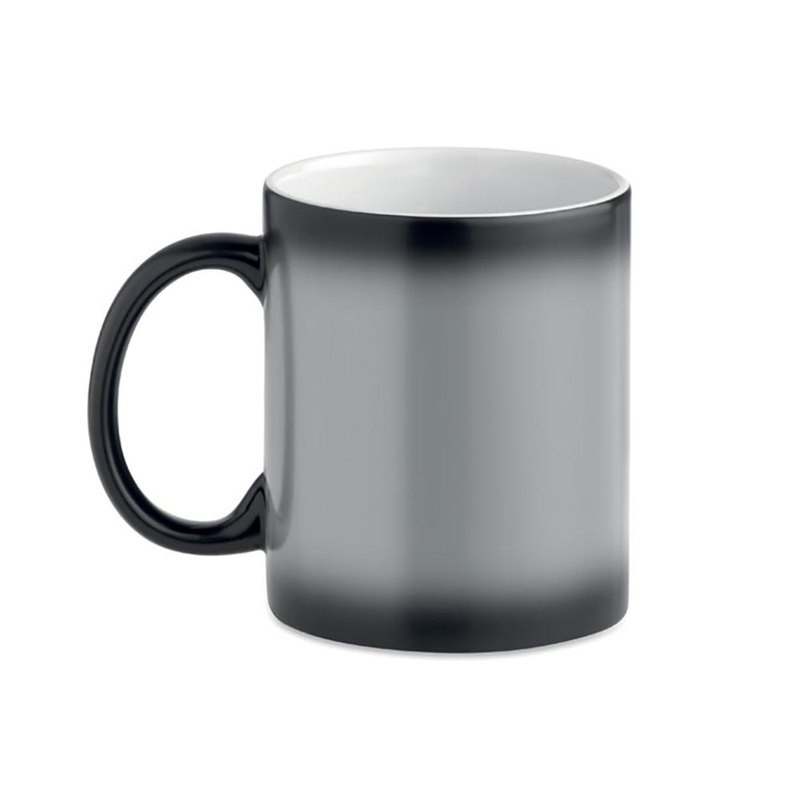 Mug foncé pour sublimation 300 ml: Emplacement du logo — lecture pour gaucher