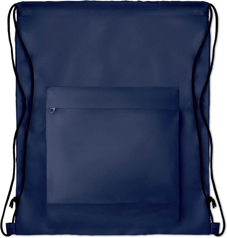 Sac à cordon en polyester 210D: Emplacement du logo – poche