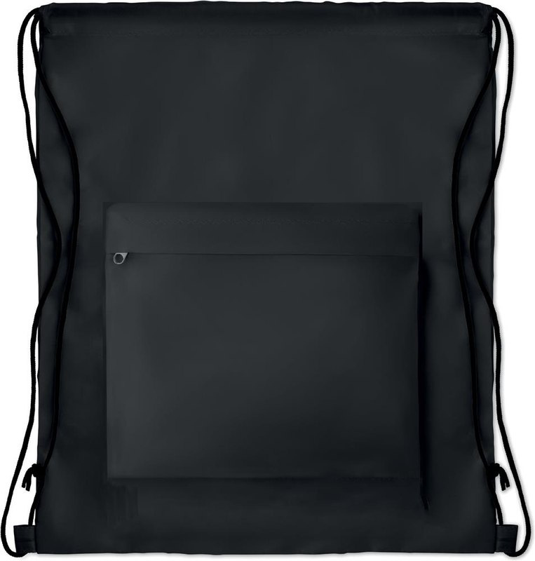 Sac à cordon en polyester 210D: Emplacement du logo – face avant du produit