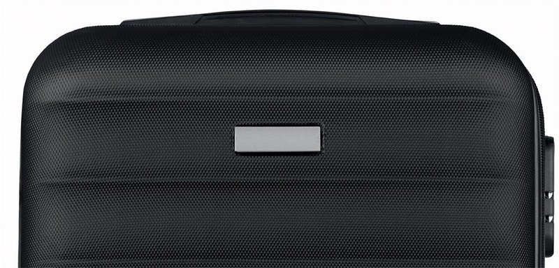 Valise rigide à roulettes: Emplacement du logo — Plaque métallique