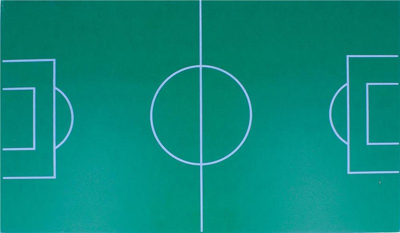 Mini-baby-foot: Emplacement du logo — Herbe — Droite