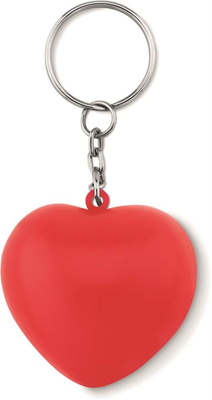 Porte-clés cœur en PU Ogre: Emplacement du logo – face avant du produit