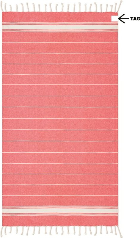 Serviette de plage en coton 180 g/m²: Emplacement du logo — Centre de la serviette — Face arrière