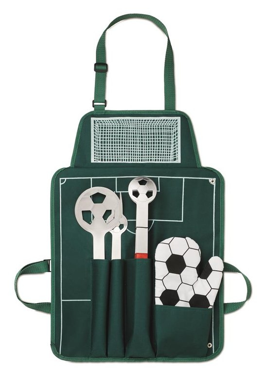 Ensemble barbecue Football: Emplacement du logo — Partie inférieure — Droite — Poche