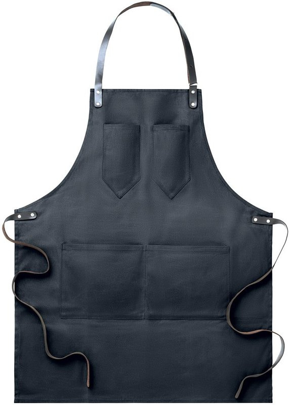 Tablier en cuir: Emplacement du logo — Poche: Côté droit