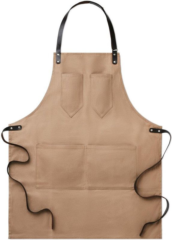 Tablier en cuir: Emplacement du logo — Poche inférieure — Droite