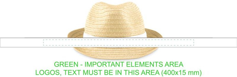 Chapeau de paille en papier: Impression par sublimation — Bande