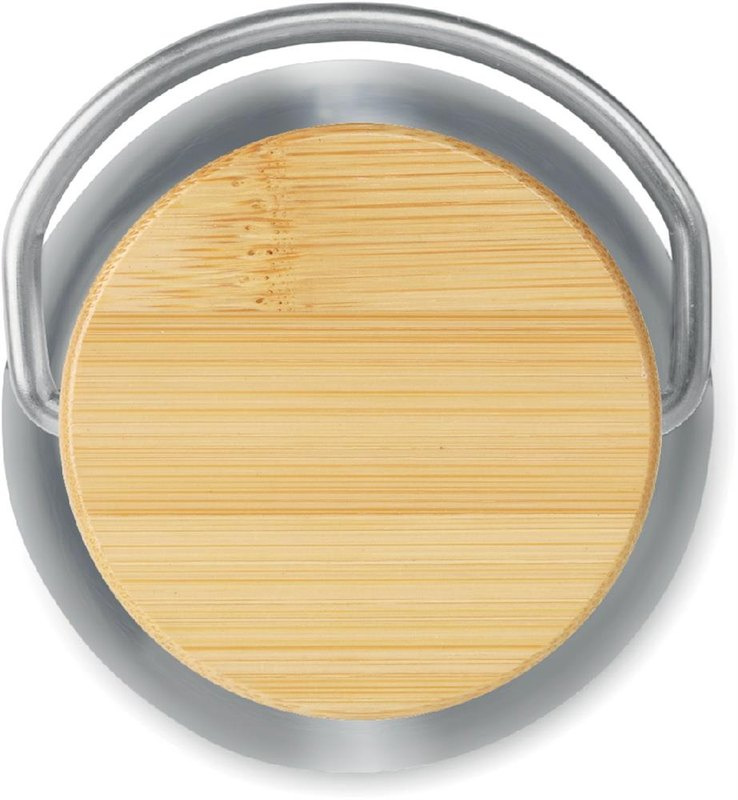 Bouteille à double paroi 500 ml: Emplacement du logo — Dessus du couvercle