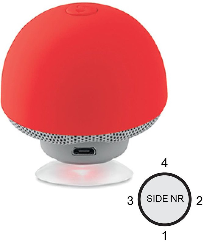 Enceinte sans fil champignon 3 W: Emplacement du logo — Face 4 du produit