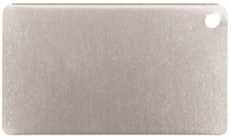 Étiquette de bagage en aluminium: Impression numérique — Avant du produit