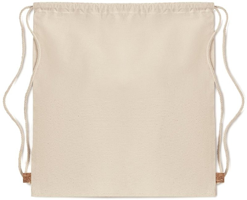 Sac à cordon avec éléments en jute: Impression par transfert numérique — Arrière du produit
