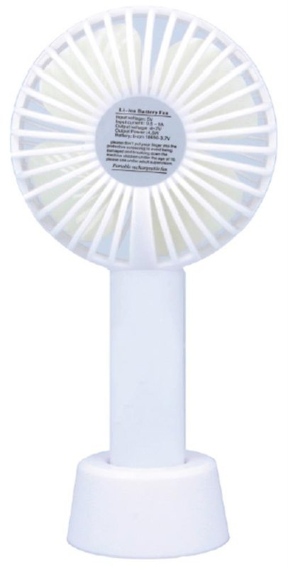 Ventilateur de bureau USB avec support : Emplacement du logo — Support: Face arrière
