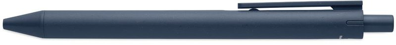 Stylo à poussoir en paille de blé/ABS: Emplacement du logo — corps du stylo, lecture pour droitier