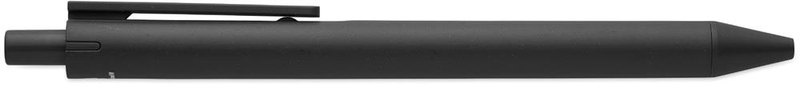 Stylo à poussoir en paille de blé/ABS: Emplacement du logo — Corps du stylo : pour gauchers