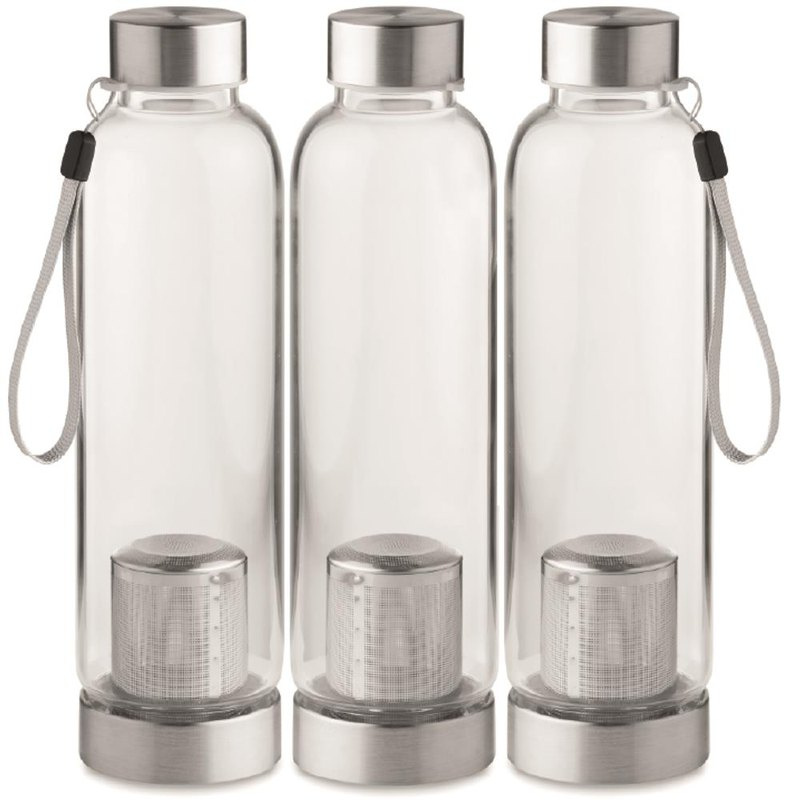 Bouteille en verre à simple paroi 500 ml: Sérigraphie circulaire – autour du produit