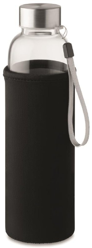 Bouteille en verre à simple paroi 500 ml: Emplacement du logo – pochette