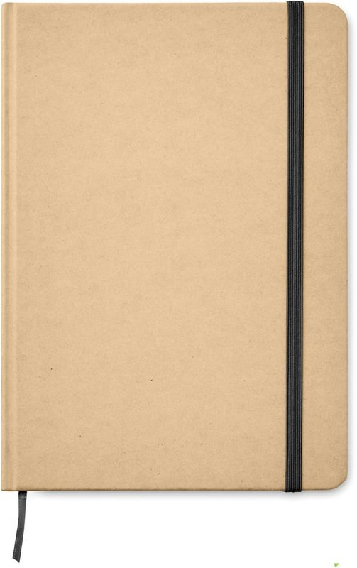 Carnet A5 recyclé 80 feuilles lignées: Tampographie — Avant du produit