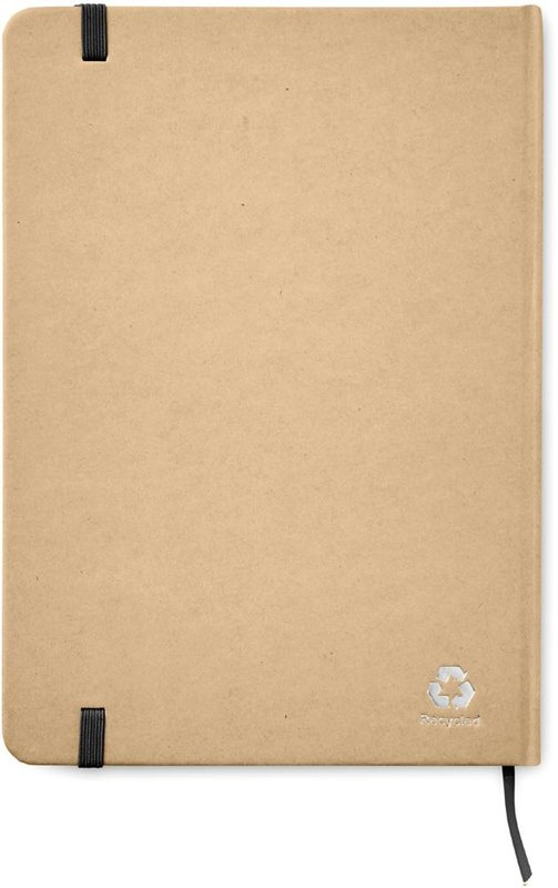 Carnet A5 recyclé 80 feuilles lignées: Impression numérique — Arrière du produit