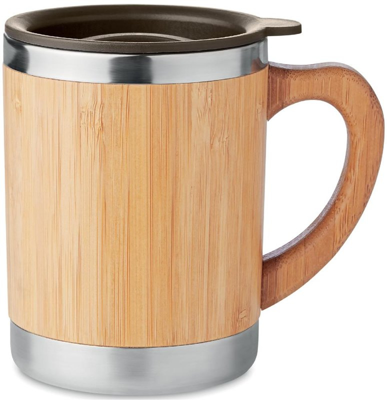 Mug à double paroi 300 ml: Emplacement du logo — corps du mug, anse à droite — tampographie