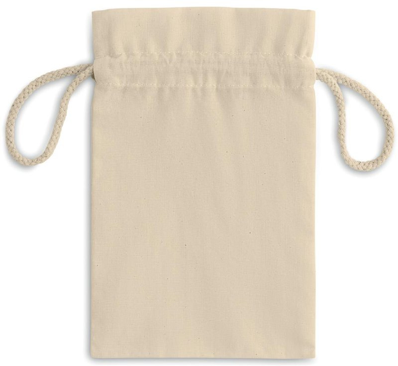 Petit sac en coton à cordon: Emplacement du logo – face arrière du produit