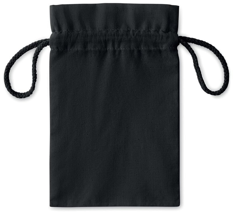 Petit sac en coton à cordon: Emplacement du logo – face avant du produit