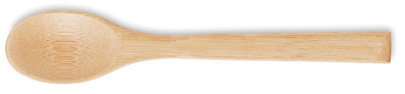 Ensemble de couverts en bambou: Emplacement du logo — Cuillère