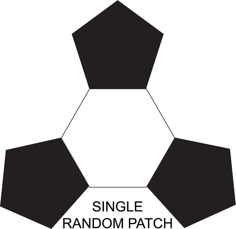 Mała piłka nożna 15 cm: Logo position – single random patch