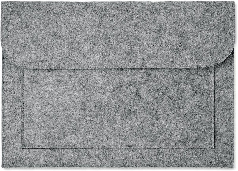Housse d’ordinateur portable en feutre 15 pouces: Emplacement du logo — Poche avant