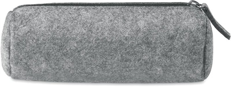 Trousse à crayons zippée en feutre: Emplacement du logo – face 1 du produit