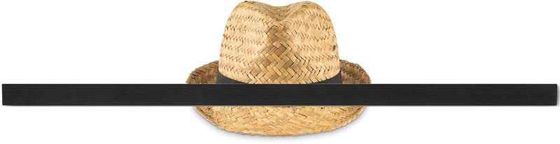 Chapeau de paille naturelle: Emplacement du logo — Bande