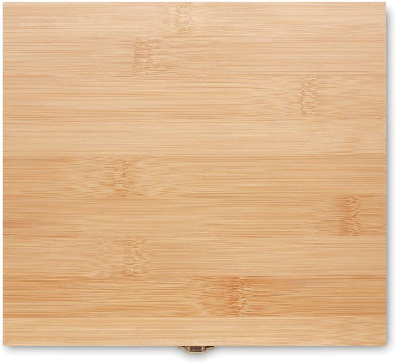 Ensemble à whisky en coffret bambou: Tampographie — Couvercle
