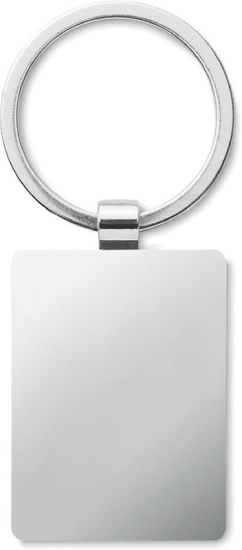 Porte-clés rectangulaire en bambou WEST: Emplacement du logo – face arrière du produit