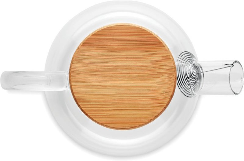 Théière en verre borosilicaté 850 ml: Emplacement du logo – couvercle