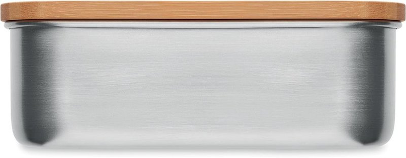 Boîte-repas en acier inoxydable 600 ml: Emplacement du logo – face 2 du produit