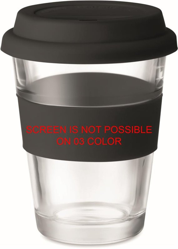 Gobelet en verre 350 ml: Emplacement du logo — Bande